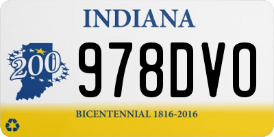 IN license plate 978DVO