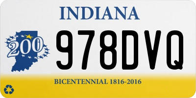 IN license plate 978DVQ