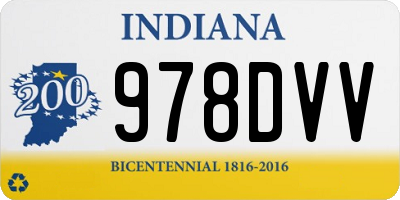 IN license plate 978DVV