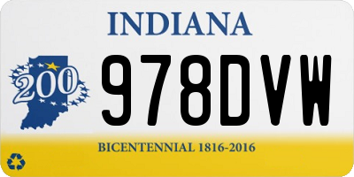 IN license plate 978DVW