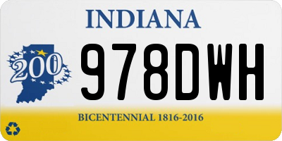 IN license plate 978DWH