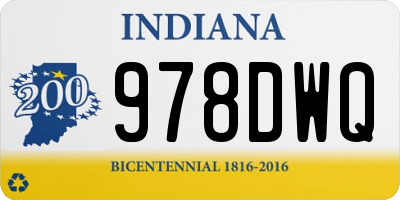 IN license plate 978DWQ