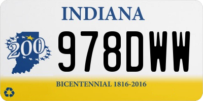 IN license plate 978DWW