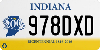 IN license plate 978DXD