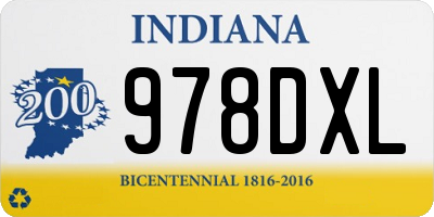IN license plate 978DXL