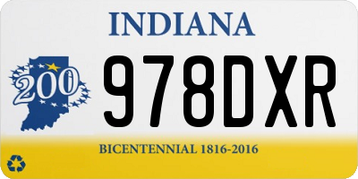 IN license plate 978DXR