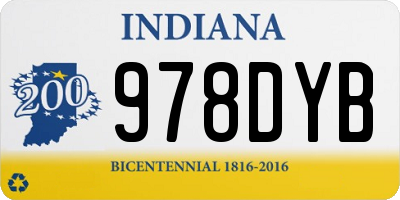 IN license plate 978DYB
