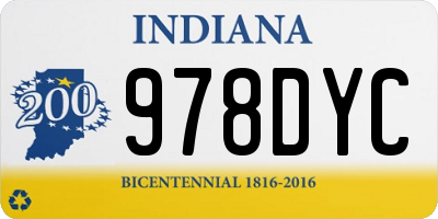 IN license plate 978DYC
