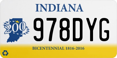 IN license plate 978DYG