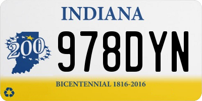 IN license plate 978DYN
