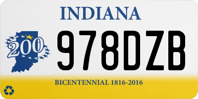 IN license plate 978DZB