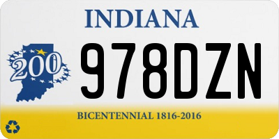 IN license plate 978DZN