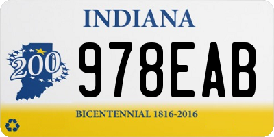IN license plate 978EAB