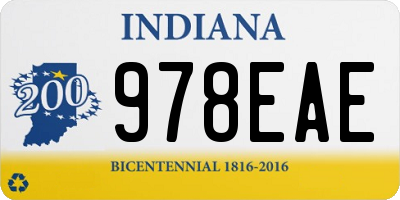 IN license plate 978EAE