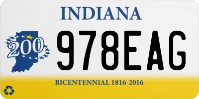 IN license plate 978EAG