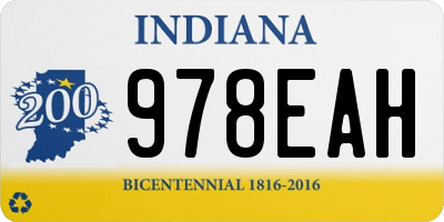 IN license plate 978EAH