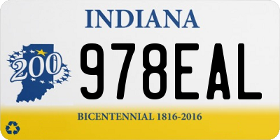 IN license plate 978EAL