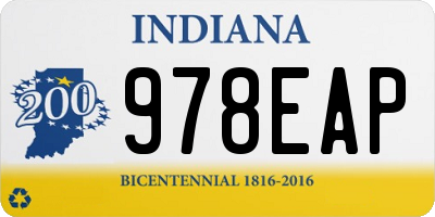 IN license plate 978EAP