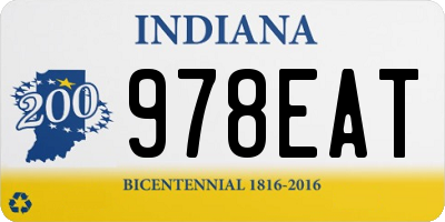 IN license plate 978EAT
