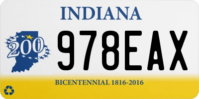 IN license plate 978EAX