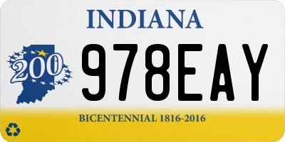 IN license plate 978EAY