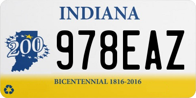 IN license plate 978EAZ