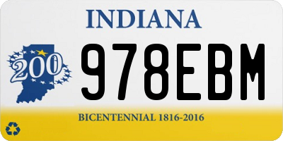 IN license plate 978EBM