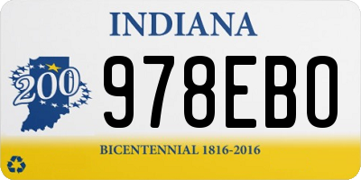 IN license plate 978EBO