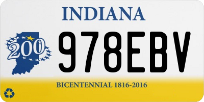 IN license plate 978EBV