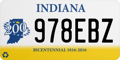 IN license plate 978EBZ