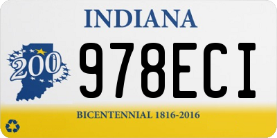IN license plate 978ECI