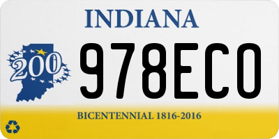 IN license plate 978ECO
