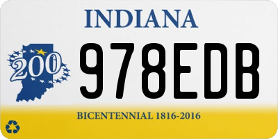 IN license plate 978EDB