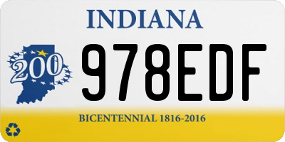 IN license plate 978EDF