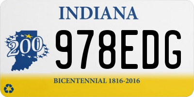 IN license plate 978EDG