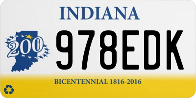 IN license plate 978EDK