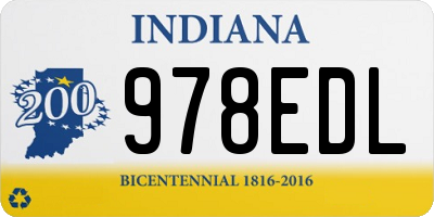 IN license plate 978EDL