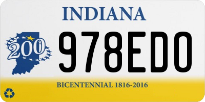 IN license plate 978EDO