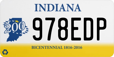 IN license plate 978EDP