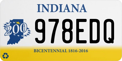 IN license plate 978EDQ