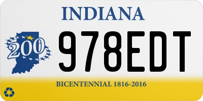 IN license plate 978EDT