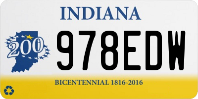 IN license plate 978EDW