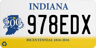 IN license plate 978EDX