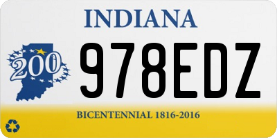 IN license plate 978EDZ