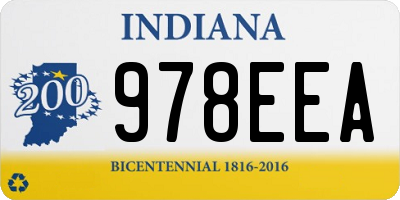 IN license plate 978EEA