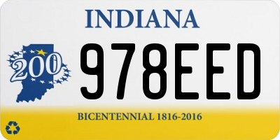 IN license plate 978EED