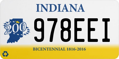 IN license plate 978EEI