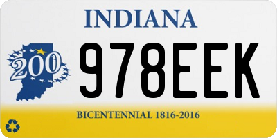 IN license plate 978EEK
