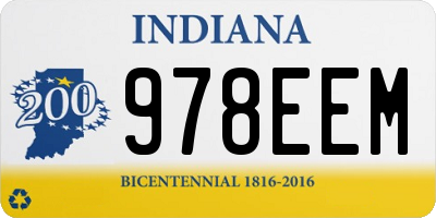 IN license plate 978EEM