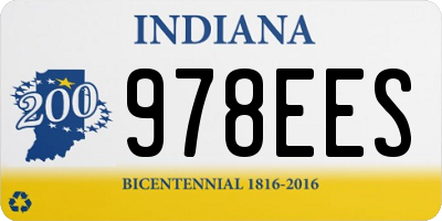 IN license plate 978EES